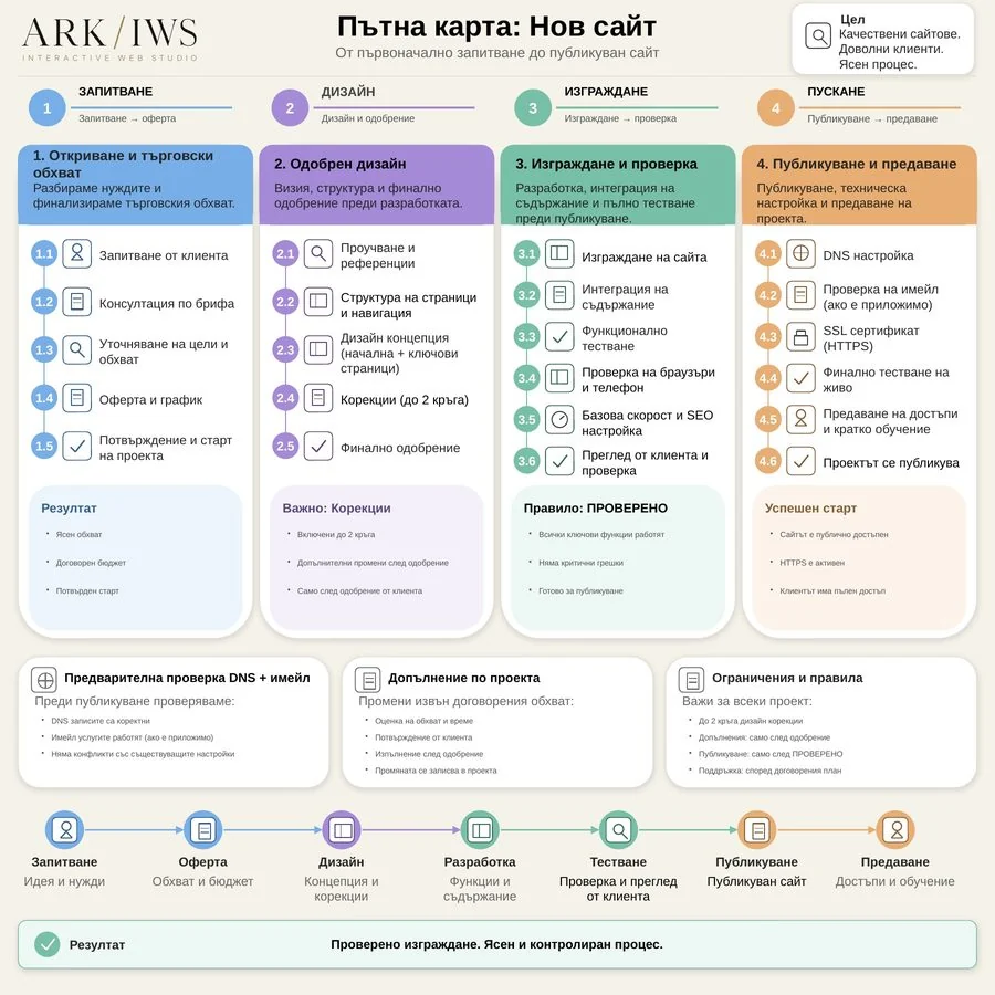 Нов сайт — IWS процес